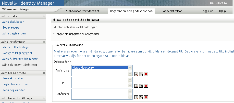 Sidan Mina ombudstilldelningar 