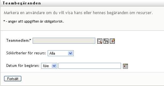 Sidan Teambegäranden 