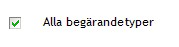 Kryssrutan Alla beställningstyper 