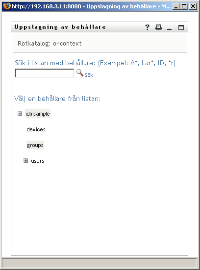 Slå upp en container