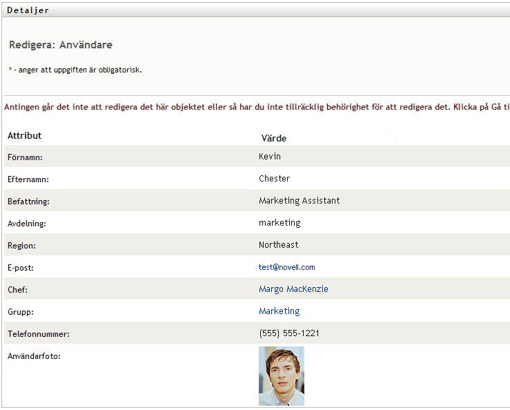 Sidan Redigera information
