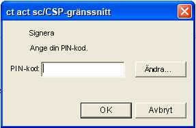 PIN-skärmen 