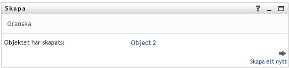 Panelen Skapa granskning