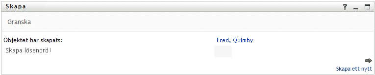 Panelen Skapa granskning