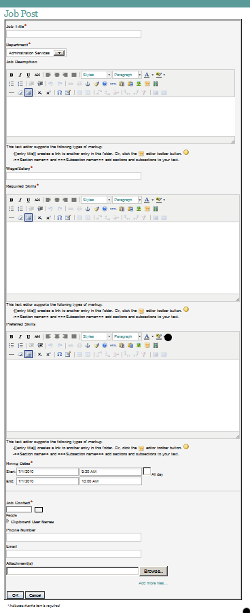Job Posting Form