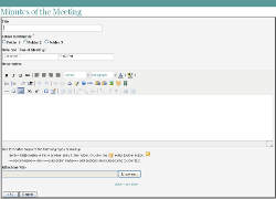 Meeting Minutes Form