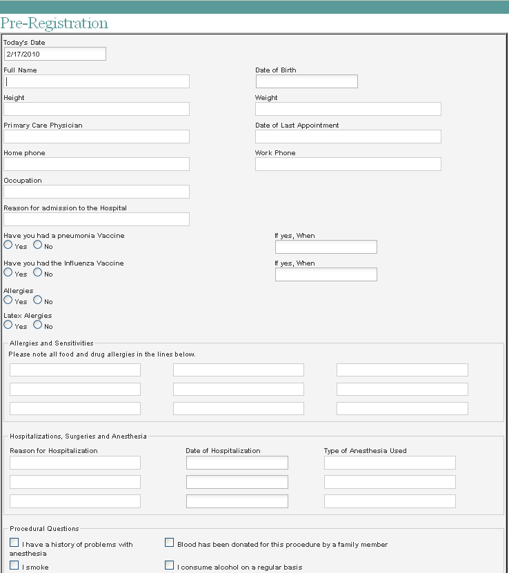 Medical Pre Registration Novell User Communitites pre-registration-form-2-free-templates-in-pdf-word-excel-download