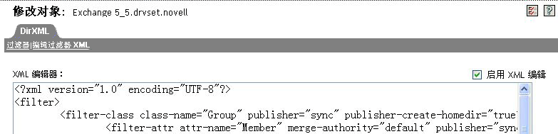 《启用 XML 编辑》复选框