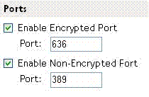 更改端口值的字段
