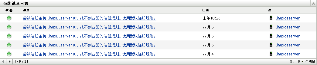 系统讯息日志面板