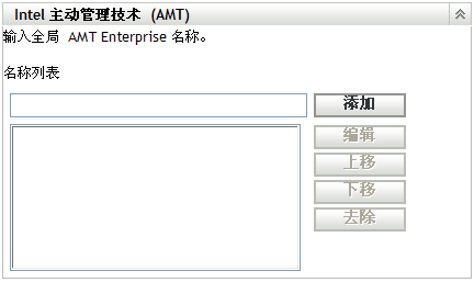 Intel 主动管理技术 (AMT) 面板