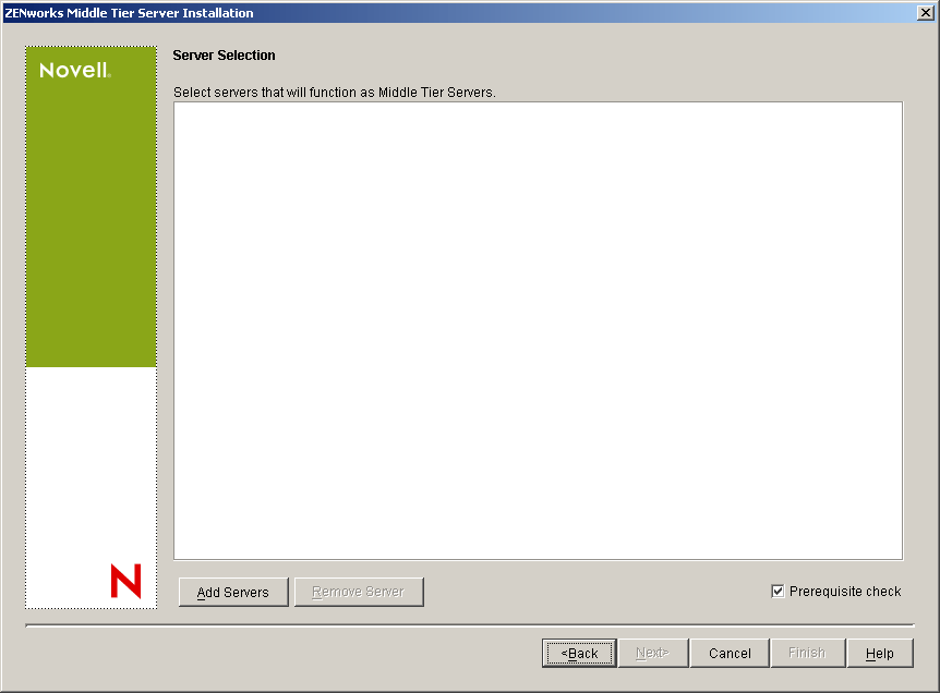 ZENworks �м���������װ�򵼵ġ�������ѡ��ҳ��