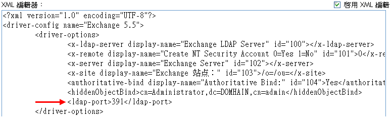 指定 LDAP 埠的語法