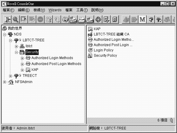 ConsoleOne �޲z���ε{��