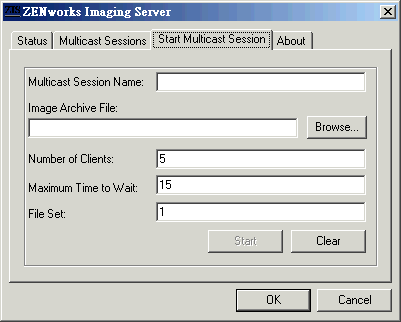「ZENworks 影像伺服器」對話方塊。