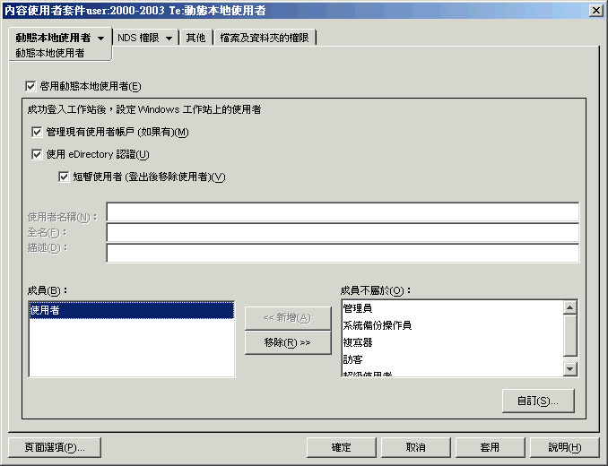 動態本地使用者內容頁