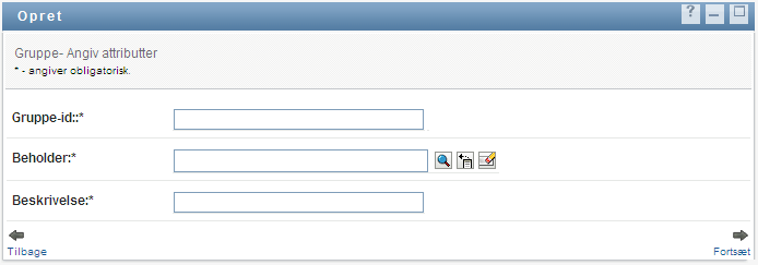 Panelet Gruppe - Angiv attributter