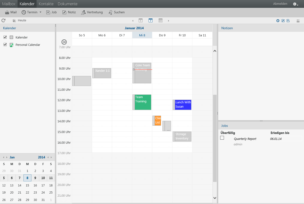 Layout „Kalenderwoche“