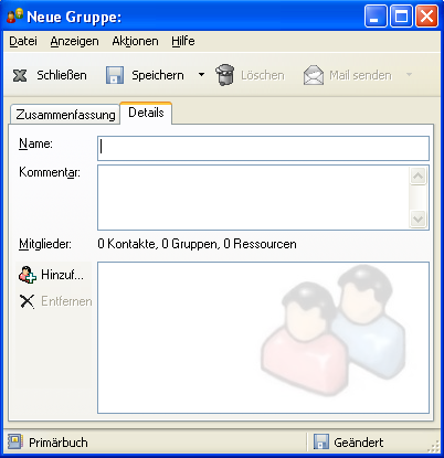 Dialogfeld "Neue Gruppe"