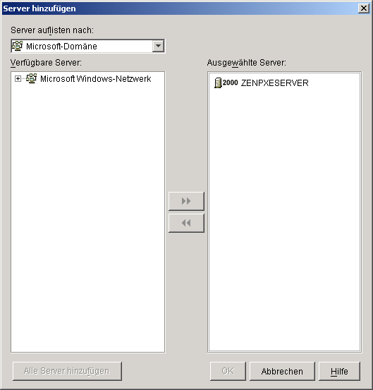Screenshot des Dialogfelds 