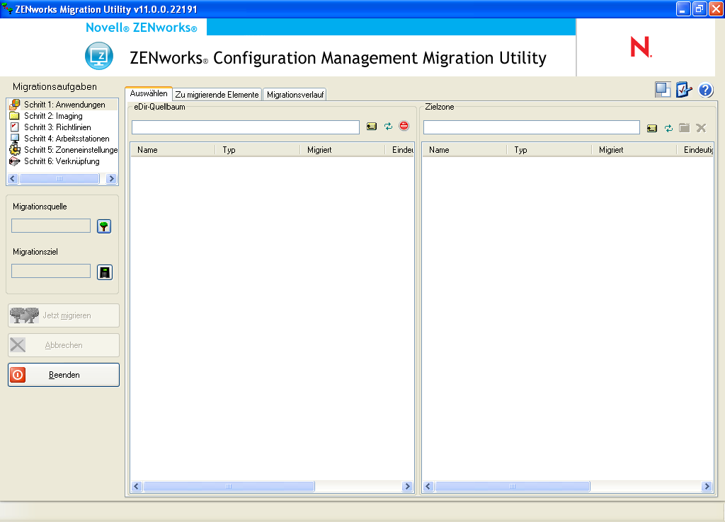 ZENworks Configuration Management-Migrationsprogramm