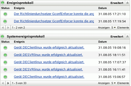 Ereignisprotokolle