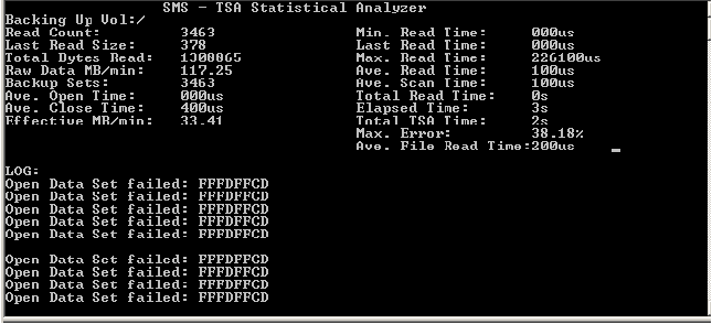 SMS - TSA Statistical Analyzer