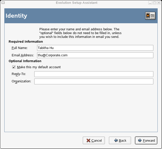 Novell Documentation: Evolution 2.4 - Starting Evolution for the First Time