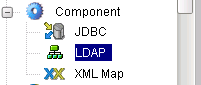 Composer navigation panel, LDAP Component category selected.