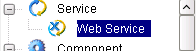 Composer navigation panel, Web Service selected.