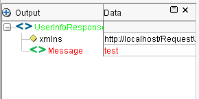XML Document Output message sample.