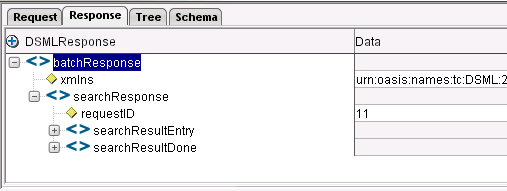 Native panel view of Execute DSML Request action.