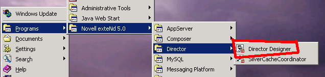 Screen shot of Start-->Programs menu path to start the Workbench.
