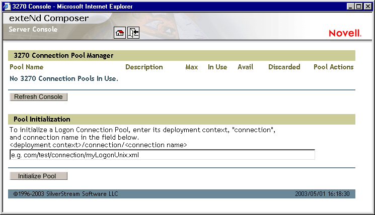 PoolsConsole