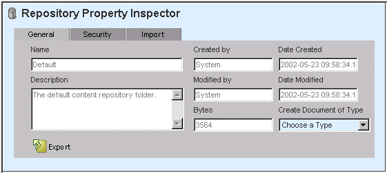 exportRepository