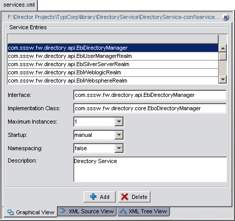 services xml graphical