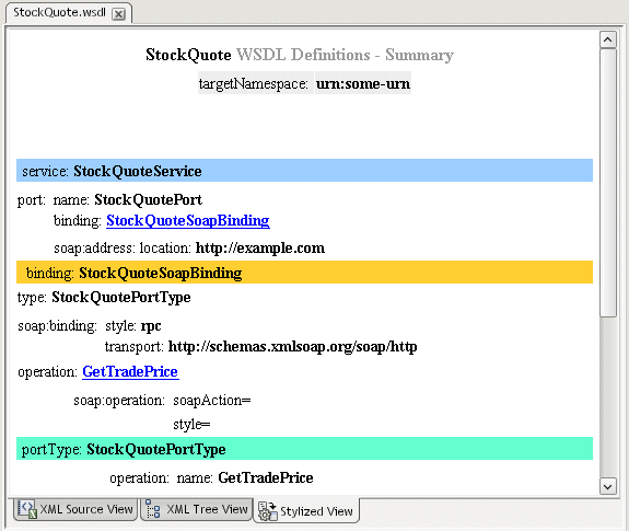 WSDLSummaryStyledView