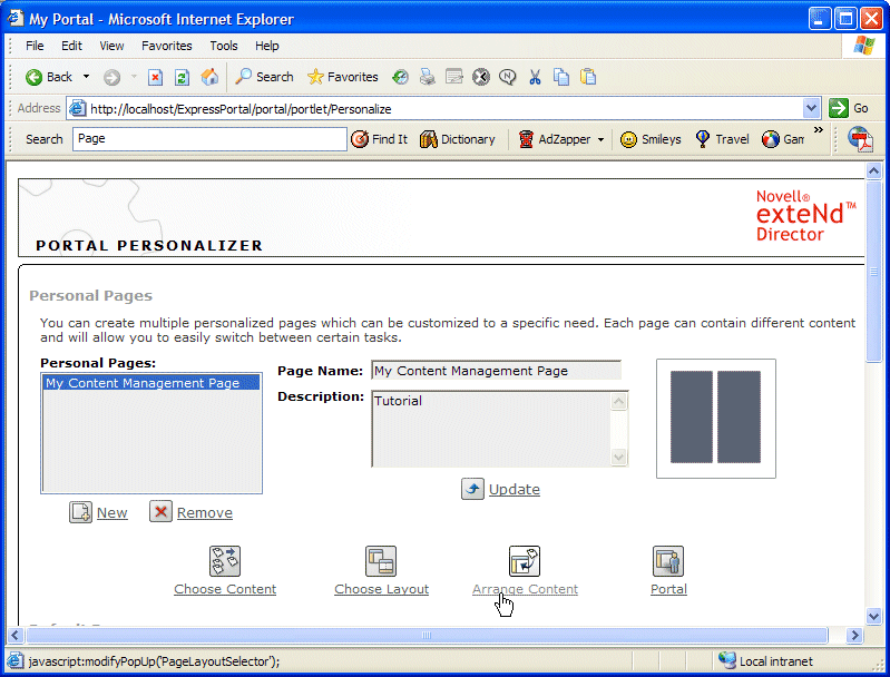 PersonalizeArrangeContent