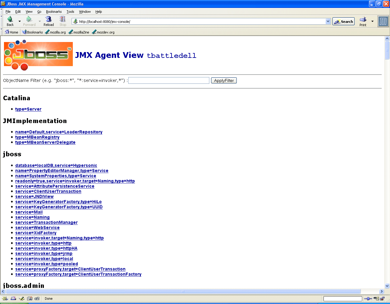 JBossJMXConsole