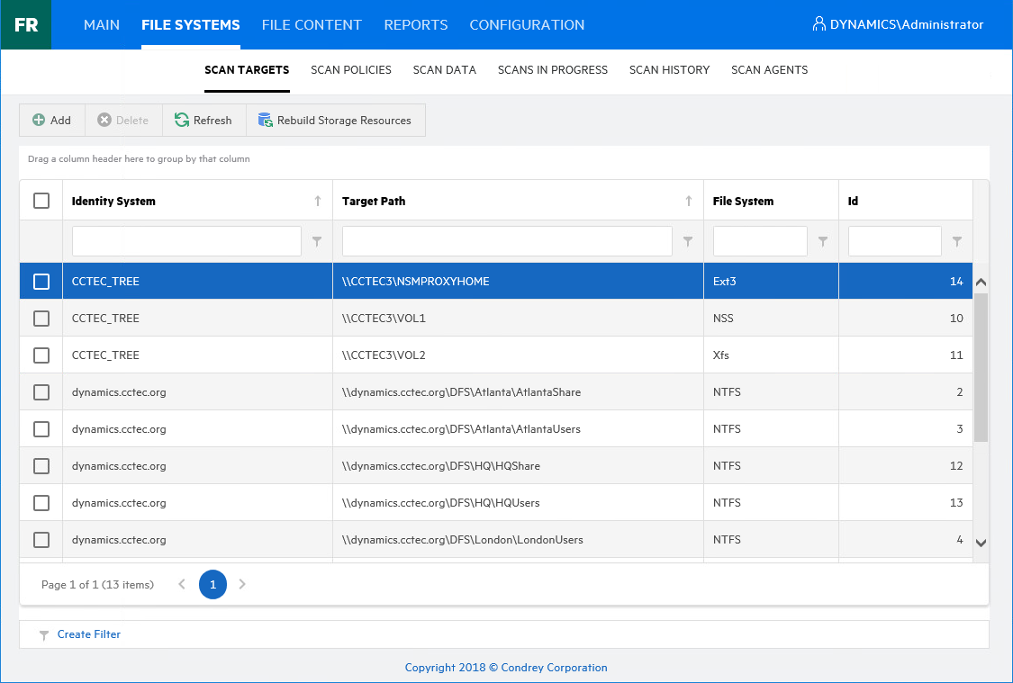 Adding a Scan Target Micro Focus File Reporter 3.5 Administration Guide