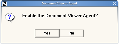 Document Viewer Agent dialog box