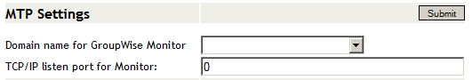 MTP Settings section of the Preferences page