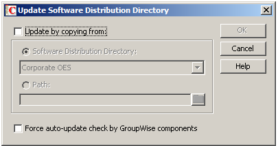 Update Software Distribution Directory dialog box