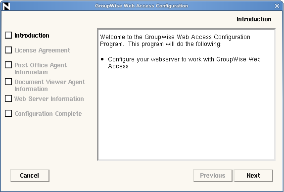 WebAccess Application Configuration program