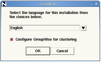 Configure GroupWise for Clustering option