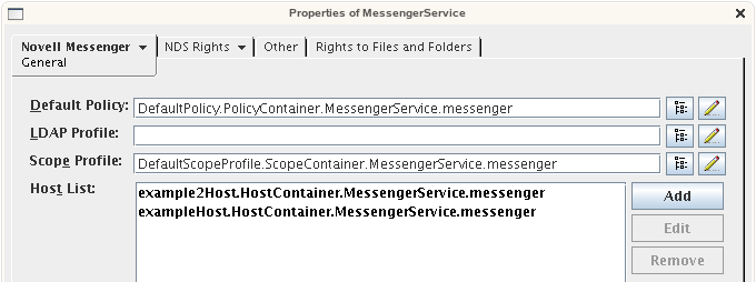 Messenger Service Hosts List