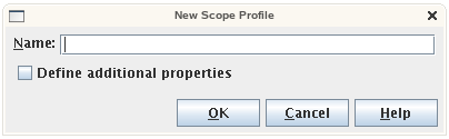 New Scope Profile dialog box