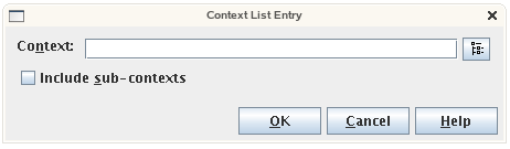 Context List Entry dialog box