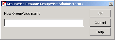 GroupWise Rename dialog box