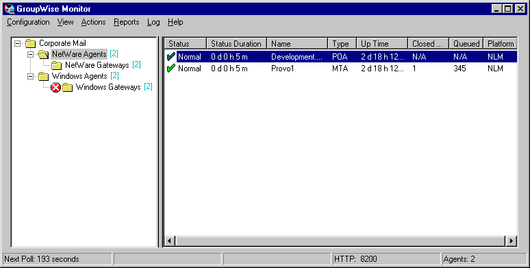 Monitor Agent console on Windows